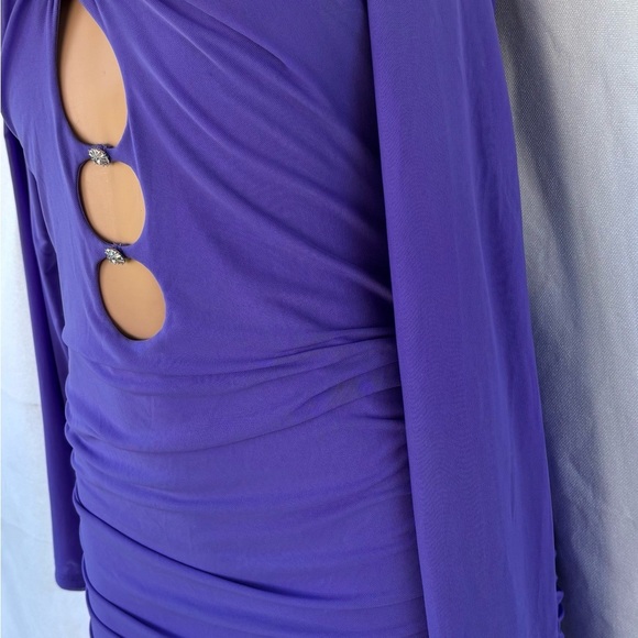 Oh Polly Eternal Light Cut Out Mini Dress in Purple US Size 12 - Picture 4 of 13